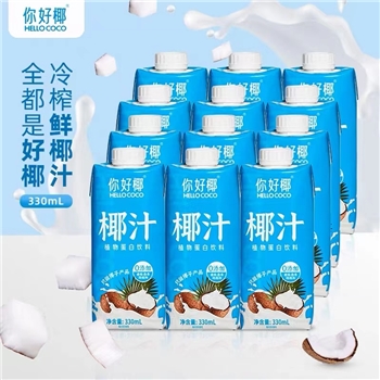 HelloCOCO椰子汁330ML/瓶