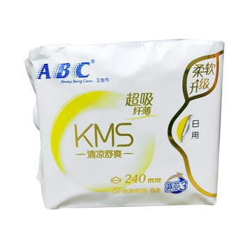 ABC日用纤薄棉柔240mm 8片/包